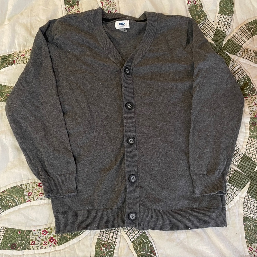 Old Navy Grey Cardigan Size Youth Large